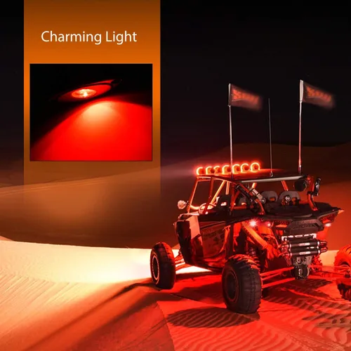 Miniatura 6 de Nilight Luz LED de roca, 6 unidades de luz roja impermeable debajo del cuerpo, luces interiores exteriores para coche, camión, camioneta, ATV, UTV