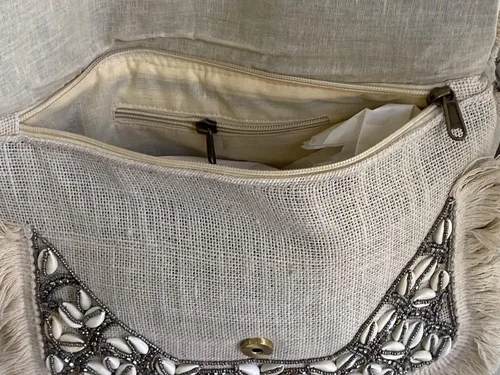 Miniatura 4 de Bolso Banzara hecho a mano, Beige, Beige