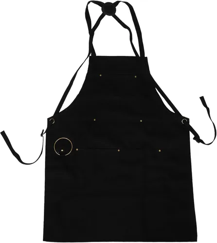 Gatuida Delantal de cocina impermeable con bolsillos, delantal de trabajo grueso y resistente para hombres y mujeres, salón de uñas, cocina,