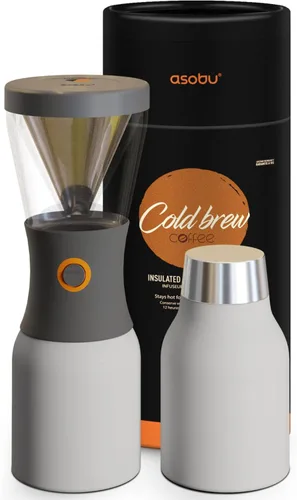 Miniatura 10 de asobu Cafetera de preparación fría, galardonada cafetera aislada de 40 onzas con jarra portátil de acero inoxidable – Ganadora número 1 del festival