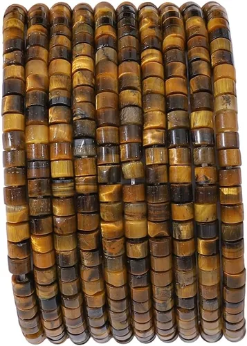 Miniatura 17 de BEADIA Cuentas de jade africano natural en cilindro corto 2x3mm 155 piezas Tubo cuentas sueltas semipreciosas para hacer joyas Diseño