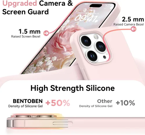 Miniatura 2 de BENTOBEN for iPhone 14 Pro Max Case, Soft Silicone Gel Rubber Bumper Microfiber Lining Hard Back Shockproof Protective Phone Cover for iPhone 14 Pro