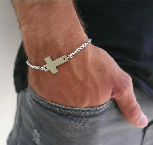 Miniatura 2 de Pulsera de cruz de cadena