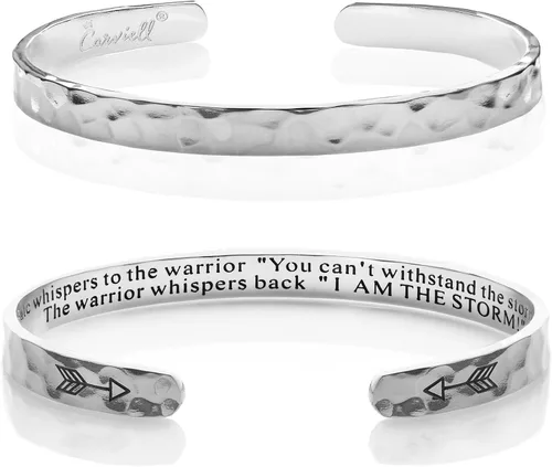 Miniatura 34 de Carviell Pulseras grabadas para mujer, inspiradoras, amistad, amor, mamá, hija, hermana, cristiana, graduación, conmemoración y regalos de boda, más