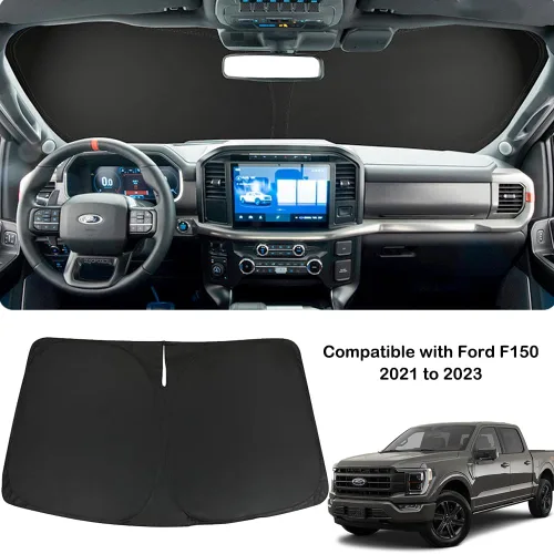Miniatura 9 de Parasol para parabrisas para Ford F150 2021 2022 2023 2024 2025 plegable para ventana delantera, bloquea los rayos UV, la cubierta protectora