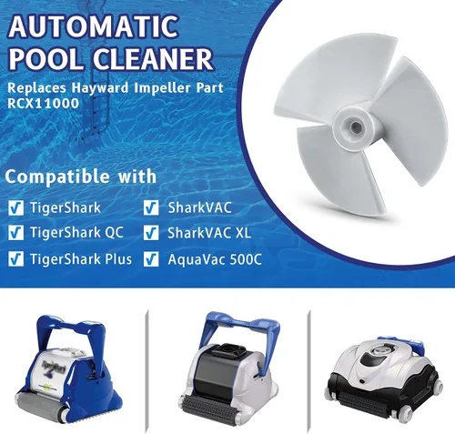 Miniatura 3 de Alocs RCX11000 - Repuesto de impulsor para limpiadores robóticos Hayward TigerShark QC/Shark/SharkVac XL y TW para limpiadores de piscinas, piezas