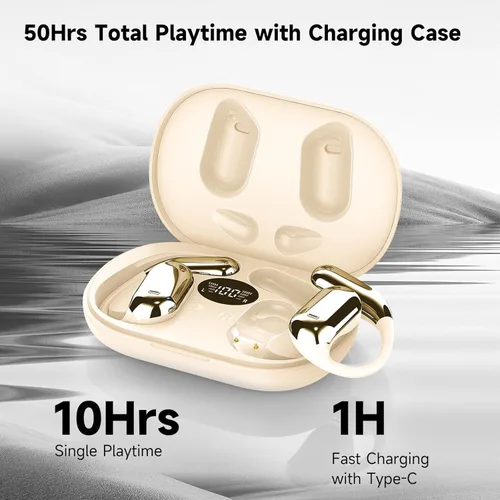 Miniatura 2 de Auriculares Bluetooth 5.4 de Oreja Abierta, Auriculares Inalámbricos Deportivos Sobre la Oreja con Micrófono Integrado con Ganchos para las Orejas