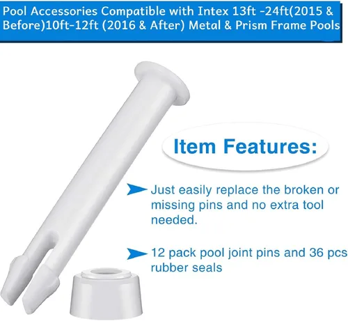 Miniatura 4 de Shappy 36 pines de plástico para juntas de piscina con sellos, clips de piezas de piscina de verano para piscinas sobre el suelo, piezas de repuesto