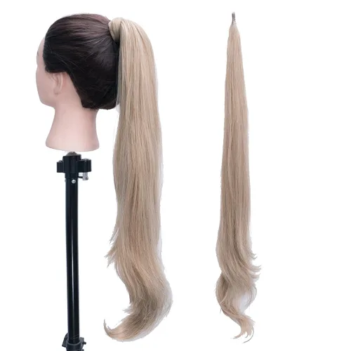 Miniatura 10 de IMISSU Extensión de pelo de cola de caballo flexible Colas de caballo Hairpieces (Piano Rubio Sucio)
