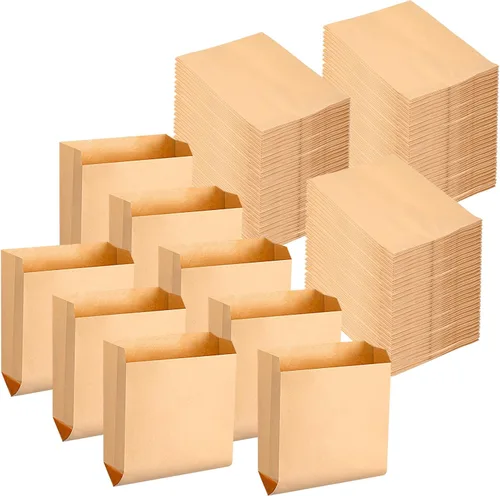 Bolsa de papel kraft encerada para higiene femenina, para baño de negocios, dispensadores personales de 7.5 x 10 pulgadas, bolsas de papel para