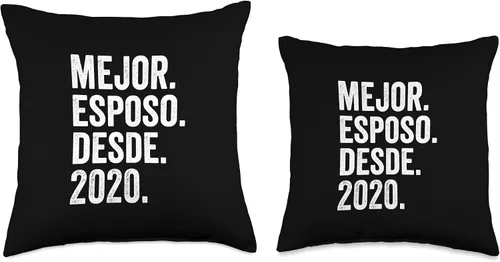 Miniatura 3 de Mejor Esposo Desde 2020 4º aniversario de bodas 4 años Throw Pillow