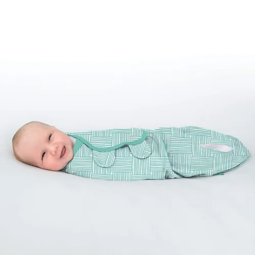 Miniatura 6 de SwaddleMe Luxe Perfect Temp - Manta para envolver con 100% algodón orgánico, tamaño pequeño/mediano, 1 paquete, tejido de cesta, 0-3 meses