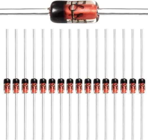 Miniatura 14 de Chanzon 1N4148 Diodos de conmutación rápida de señal pequeña axial de alta velocidad 200mA 100V DO-35 (DO-204AH) IN4148 Diodos de silicio