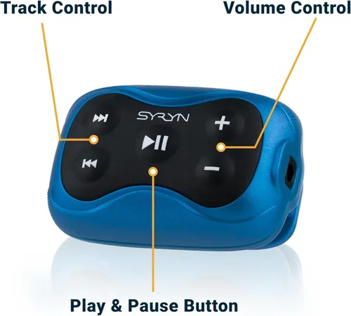 Miniatura 4 de Swimbuds audífonos y reproductor de MP3 STRYN de 8 GB impermeable con función aleatoria