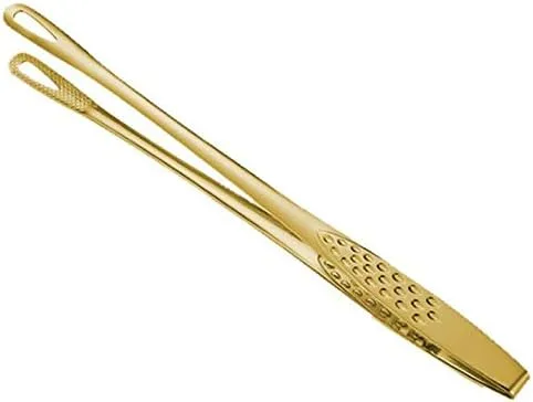 Miniatura 2 de Gold - Pinzas para servir alimentos, cocina, barbacoa, parrilla, freír, acero inoxidable, 2