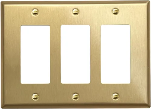 Miniatura 28 de Rio Salto Colección Signature BRAS Signature Colección de tamaño mediano de metal dorado con interruptores de palanca doble para luz de pared