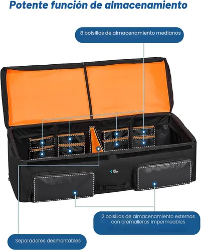 Miniatura 3 de JOYTUTUS Organizador de Caja de Carga para Camioneta, Bolsa de Carga para Caja de Camión, Organizador de Almacenamiento Transportador Accesorios