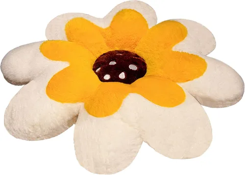 Miniatura 8 de Cojín de felpa con diseño de margaritas, cojín de flores, tapete lumbar para dormitorio, oficina, decoración del hogar y auto (17.7 pulgadas, verde)