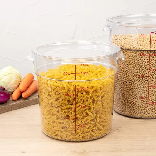 Miniatura 6 de Restaurantware Met Lux - Contenedores de almacenamiento de alimentos de 18 cuartos de galón, 10 recipientes redondos de almacenamiento comercial
