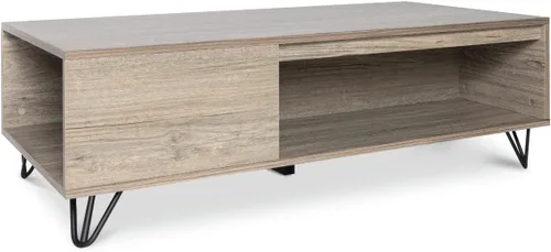 Miniatura 5 de Milliard Mesa de centro moderna de granja con almacenamiento gris