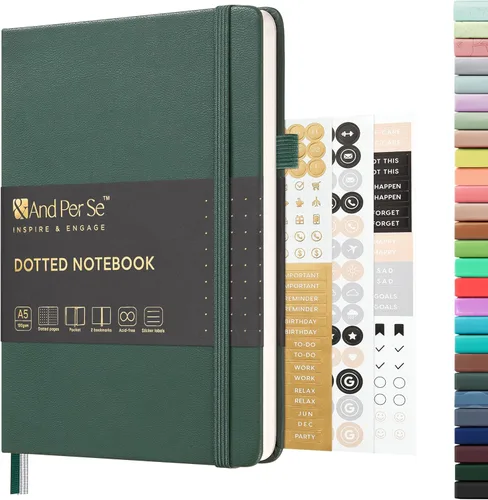 Miniatura 58 de &And Per Se - Cuaderno en blanco, 160 páginas, 5.7 x 8 pulgadas, cuaderno de rayas estrechas con papel grueso para escribir, cuaderno de tapa dura