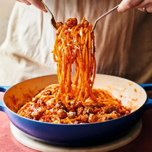 Miniatura 3 de Rustichella d'Abruzzo Bucatini - Pasta italiana clásica con agujero, 2 unidades, 17.64 oz cada una, perfecta para salsa Amatriciana, pasta artesanal