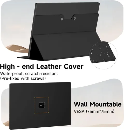 Miniatura 6 de qaf Monitor portátil de 15.6 pulgadas para laptop, monitor de computadora FHD 1080P USB-C HDMI 100% sRGB HDR pantalla IPS, segunda pantalla de viaje