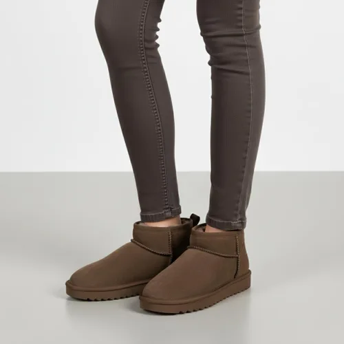Miniatura 106 de CUSHIONAIRE, Hip 2 - Botas de nieve de gamuza auténtica para mujer, sin cordones, con cómodo forro de piel de oveja sintética + espuma viscoelástica