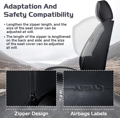 Miniatura 3 de Fundas de Asiento de Coche para Nissan Murano 2003-2026, Funda de Asiento Completa de Piel Nappa Impermeable, Protector de Asiento Automotriz