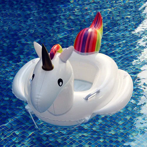 Miniatura 3 de Flotador de piscina para bebés, flotadores, anillo de natación inflable con asas para niños de 1 a 6 años