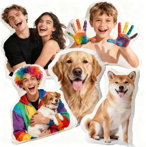 Almohada personalizada – Almohada facial personalizada con imagen para novio, novia, regalo divertido almohada de gato perro para hombres y mujeres
