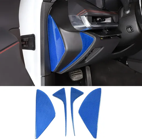 Miniatura 11 de Adhesivo decorativo suave de fibra de carbono real 3D para automóvil, antichoque, para salpicadero, puerta lateral, compatible con Corvette C8