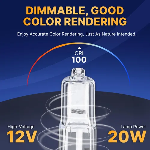 Miniatura 5 de Diximus G4 - Bombillas halógenas de bajo voltaje – Bombilla pequeña de 20 W – Bombillas de 12 V para paisaje de 20 W, bombilla bi-pin para debajo