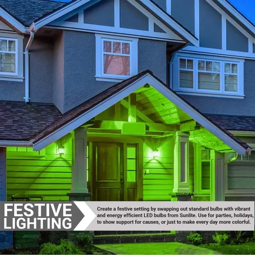 Miniatura 4 de Sunlite 80146 - Foco de luz LED de color A19, 3 W (equivalente a 25 W), base mediana E26, no regulable, certificación UL, decoración de fiestas