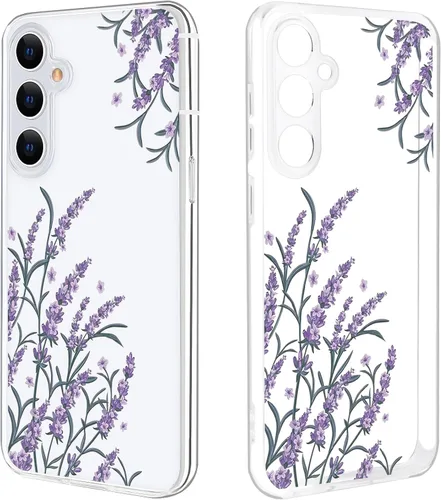 Miniatura 23 de Funda ultra transparente para Samsung Galaxy S23 con diseño de flores, TPU suave y delgado, patrón floral, transparente, funda protectora para niñas