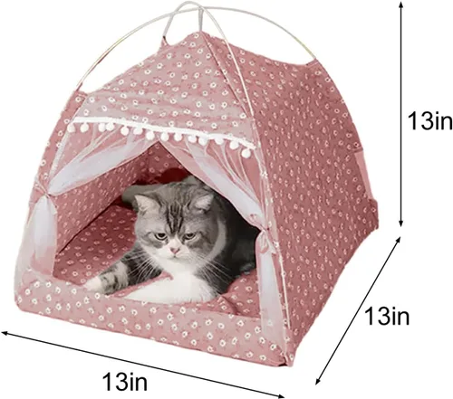 Miniatura 2 de Tienda de campaña lavable para gatos y perros, camas para gatos de interior, tienda de campaña impermeable para mascotas, recintos cálidos