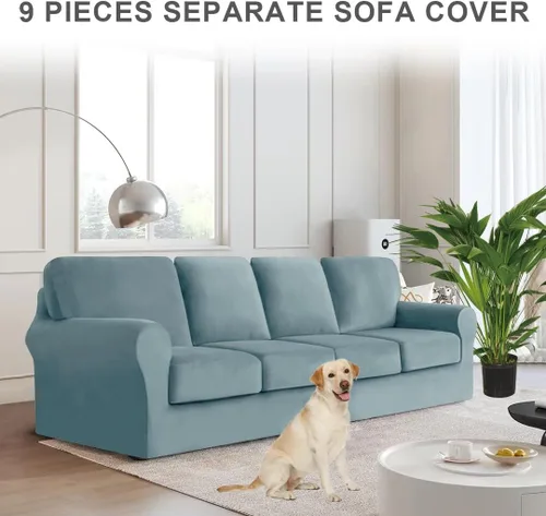 Miniatura 259 de Funda para Sofá de Terciopelo, Fundas Elásticas para Sofá para Funda Principal Separada/Respaldos y Cojines de Asiento, Funda para Sofá, para Fundas