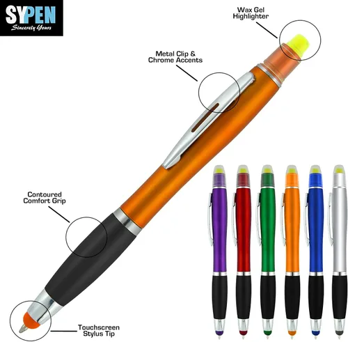 Miniatura 4 de SyPen Resaltador para Biblia con Lápiz y Puntero para Pantallas Táctiles, Combo 3 en 1, Todos los Resaltadores Amarillos, Tinta de Bolígrafo