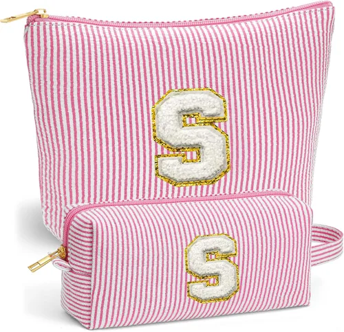 Miniatura 33 de Set de Bolsos de Maquillaje de Viaje - Bolso Inicial de Aseo de Viaje, Bolso de Cosméticos Portátil Bolso de Maquillaje de Viaje con Artículos Azul