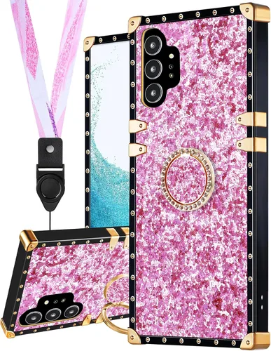 Miniatura 17 de Loheckle Funda para Samsung Galaxy Note 9 para mujer, diseño con soporte de anillo y cordón, elegante funda de lujo de abejas para Samsung Note 9 6.4