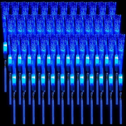Skylety 36 varitas de fibra óptica, varita de fibra óptica LED con 3 modos de luz, varillas ópticas de fibras brillantes para bodas, fiestas de