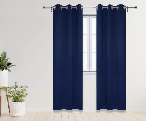 Miniatura 20 de YOUR CHAIR COVERS - Cortinas opacas de poliéster con ojales - (negro 52 x 63 pulgadas - juego de 2) - para oscurecer la habitación, dormitorio, sala