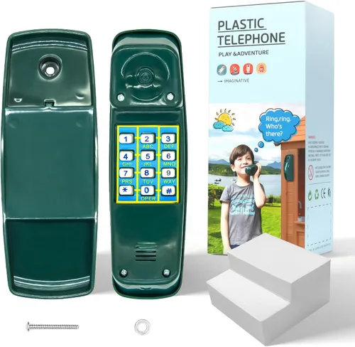 HAPPYPIE Teléfono de juguete para niños, teléfono para columpio, teléfonos de simulación y teléfono educativo, teléfono de plástico, teléfono