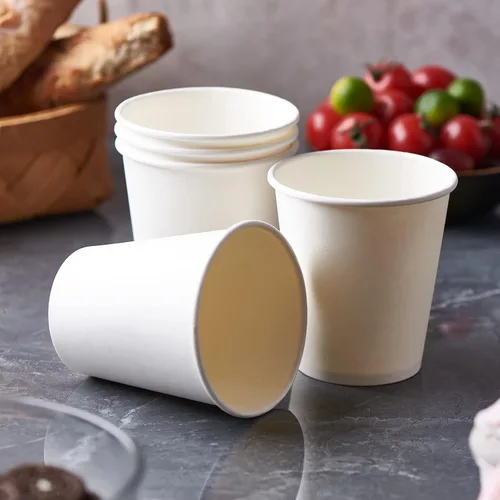 Miniatura 8 de CIAO! Vaso de papel para bebidas calientes de 10 onzas, blanco, desechable, diámetro de 90 mm, 1.000