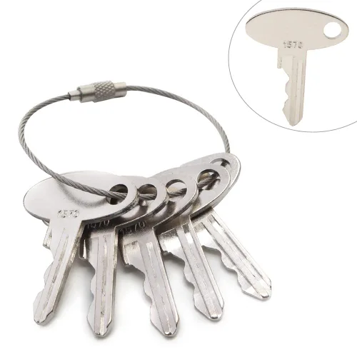 Miniatura 5 de 5 llaves de bloqueo de interruptor de encendido estampadas 1570, reemplazo de llaves de encendido para tractor Ford, para tractor Massey Ferguson