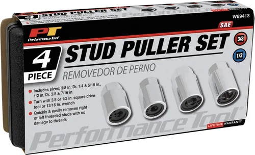 Miniatura 4 de Performance Tool W89413 - Juego de extractores de pernos SAE de 4 piezas