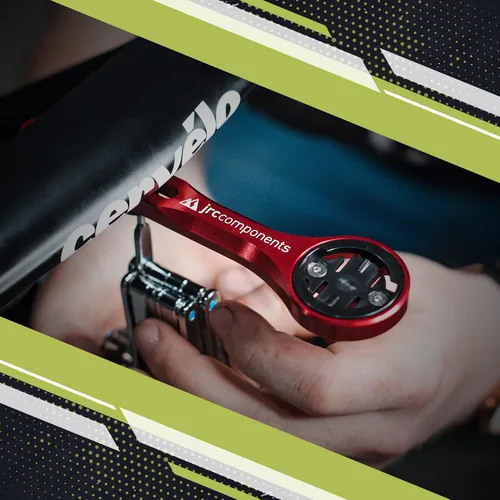 Miniatura 7 de JRC Components Amplitude - Soporte para computadora debajo de la barra compatible con computadoras Garmin Edge Bicicletas de carretera y grava