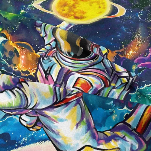 Miniatura 5 de Tapiz de tarjeta de tarot de constelación y estrella, tapiz botánico de fase lunar, tapiz de sol y luna, tapiz de astronauta, tapiz estético bohemio