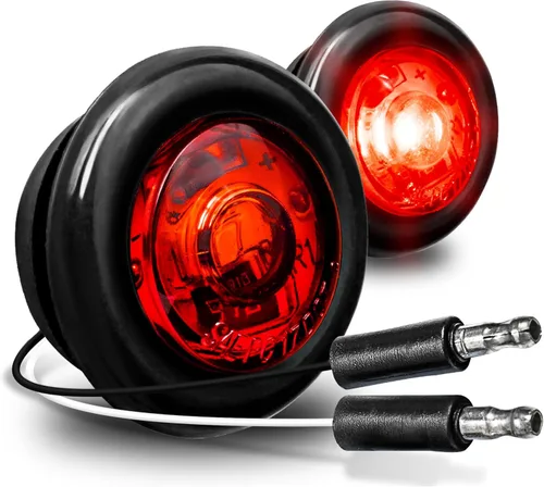 Miniatura 11 de TRUE MODS - 10 luces de marcador LED redondas de 3/4 pulgadas para remolque ámbar de 12 V [3 cables/DRL y señal de giro] [DOT FMVSS 108] [SAE P2PC]