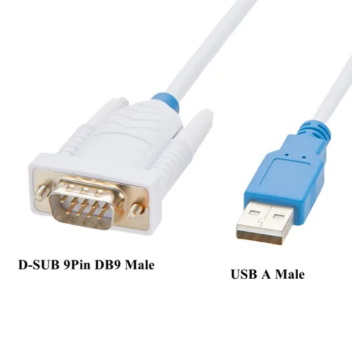 Miniatura 2 de Cable convertidor USB a RS232R de grado industrial FTDI UT232R-200 con chip FT232R USB A a DB9 macho Serial Cable de soporte Nivel de soporte Full
